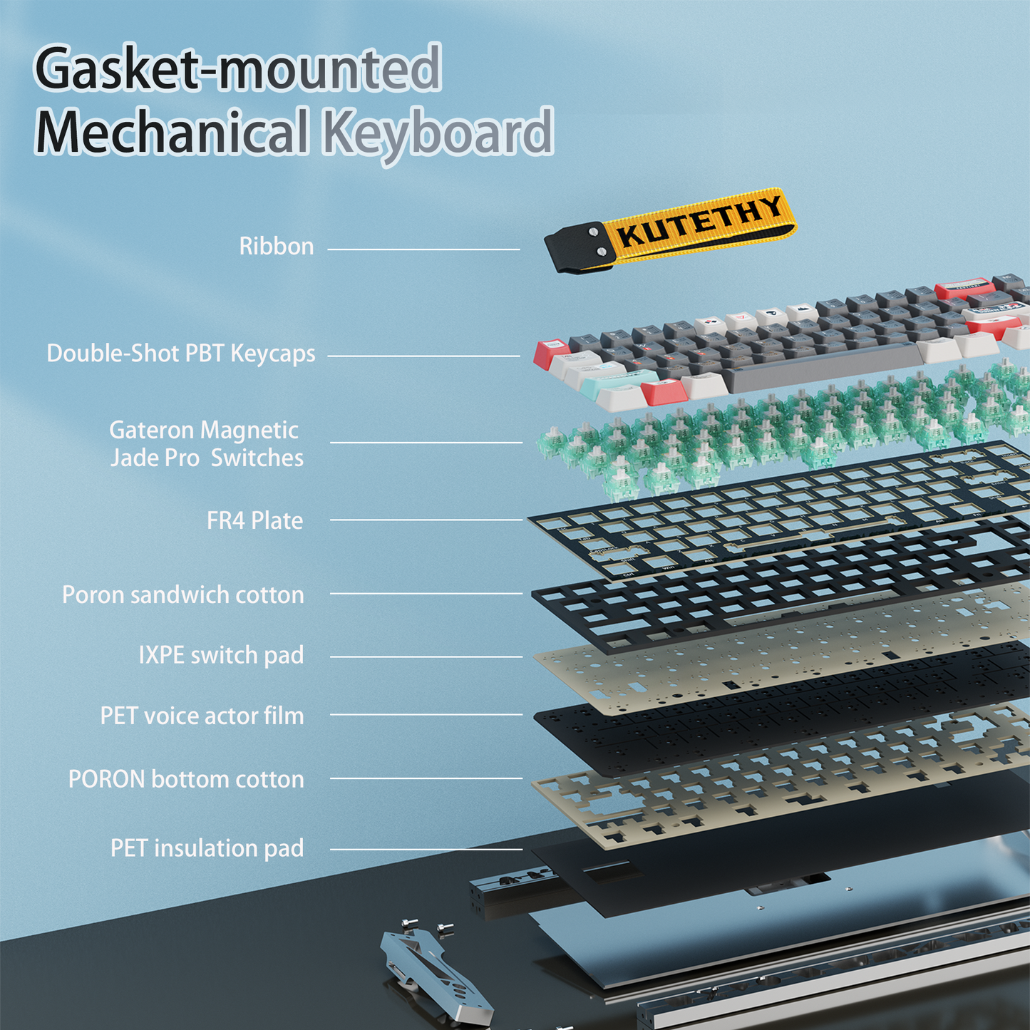 KY67 Pro Gaming Keyboard, 65% RGB Hall Effect Keyboard, 67 Keys with Gateron Magnetic Switches