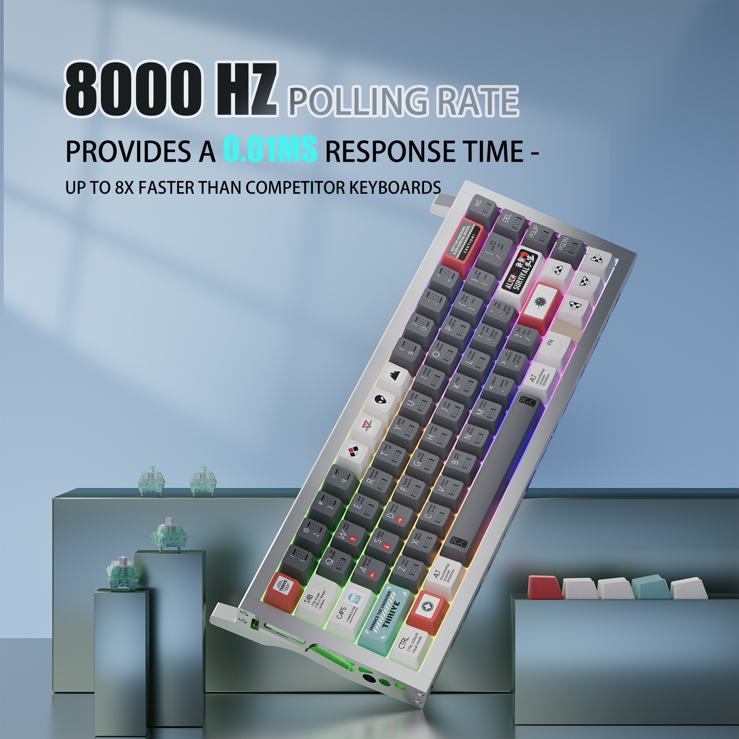 KY67 Pro Gaming Keyboard, 65% RGB Hall Effect Keyboard, 67 Keys with Gateron Magnetic Switches