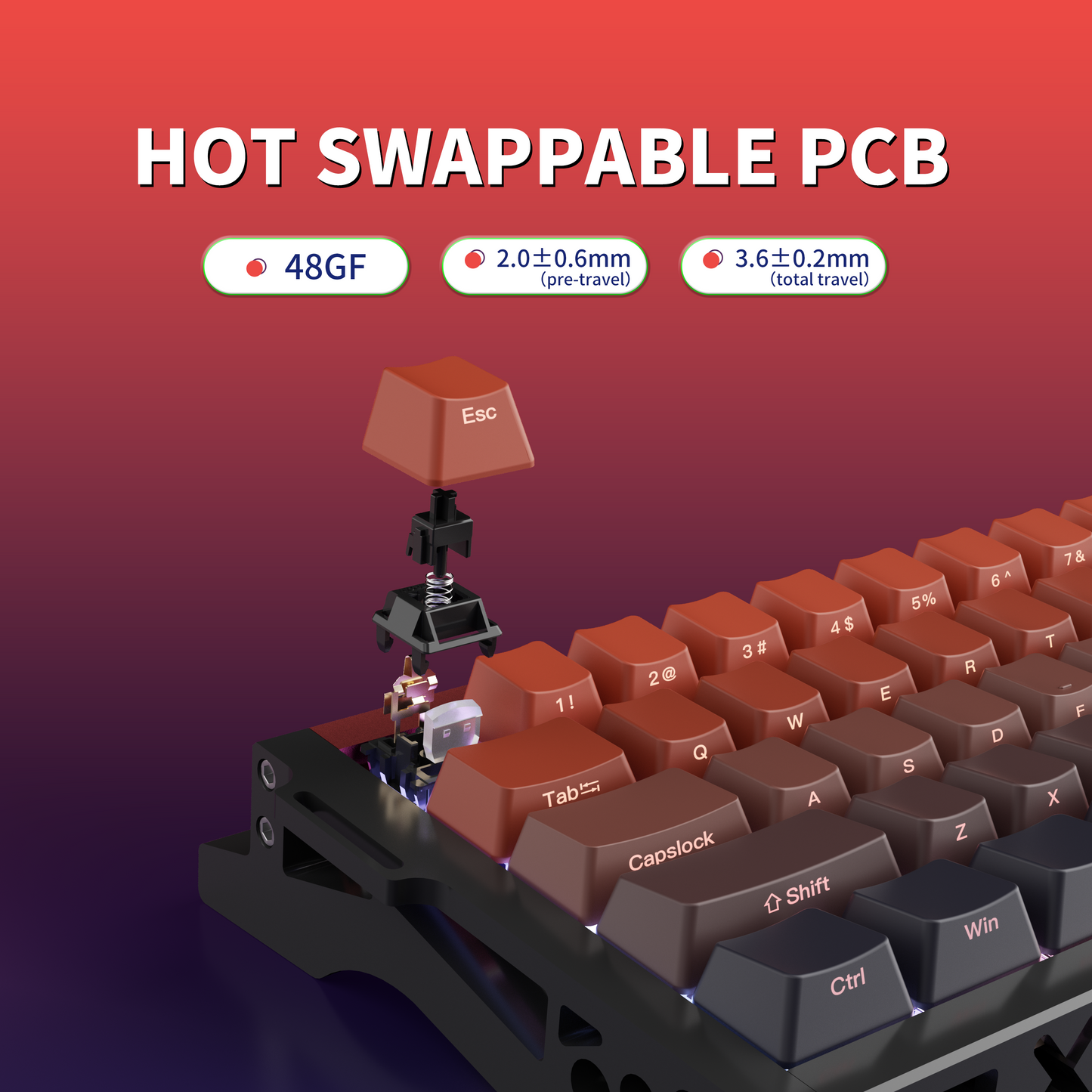 KY67 65% Wireless Mechanical Gaming Keyboard