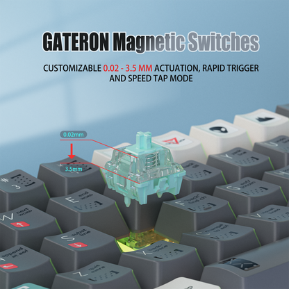 KY67 Pro Gaming Keyboard, 65% RGB Hall Effect Keyboard, 67 Keys with Gateron Magnetic Switches