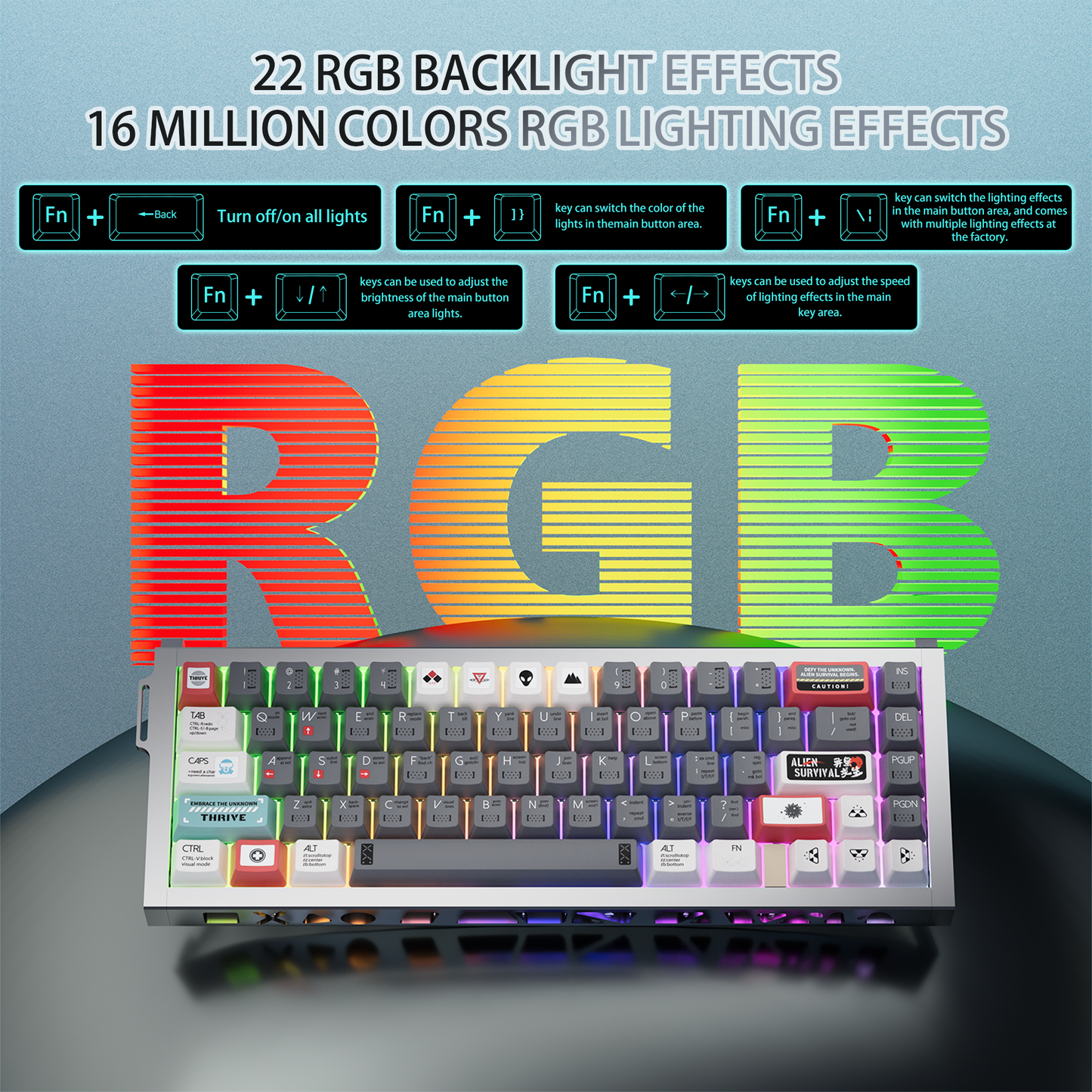 KY67 Pro Gaming Keyboard, 65% RGB Hall Effect Keyboard, 67 Keys with Gateron Magnetic Switches