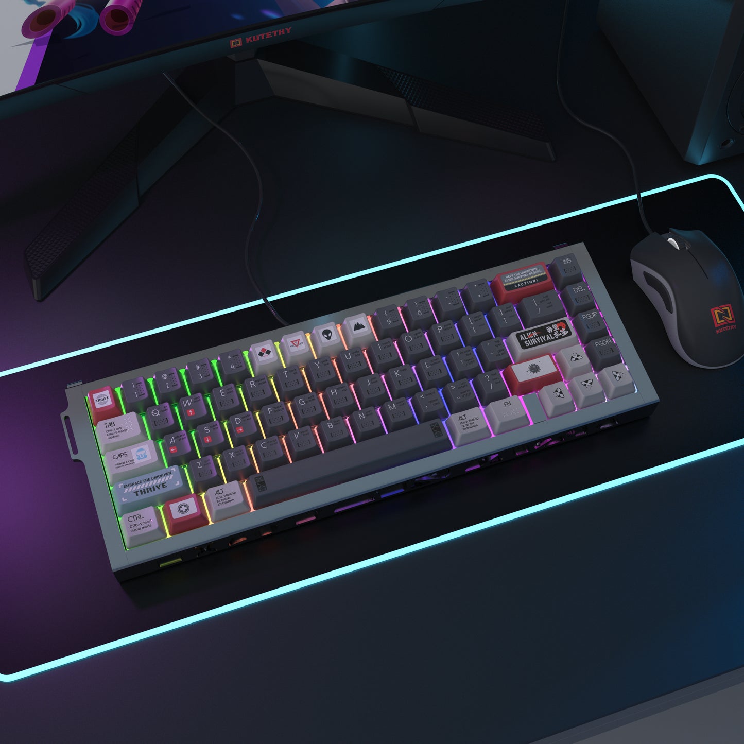 KY67 65% Wireless Mechanical Gaming Keyboard,Gateron Linear Switches