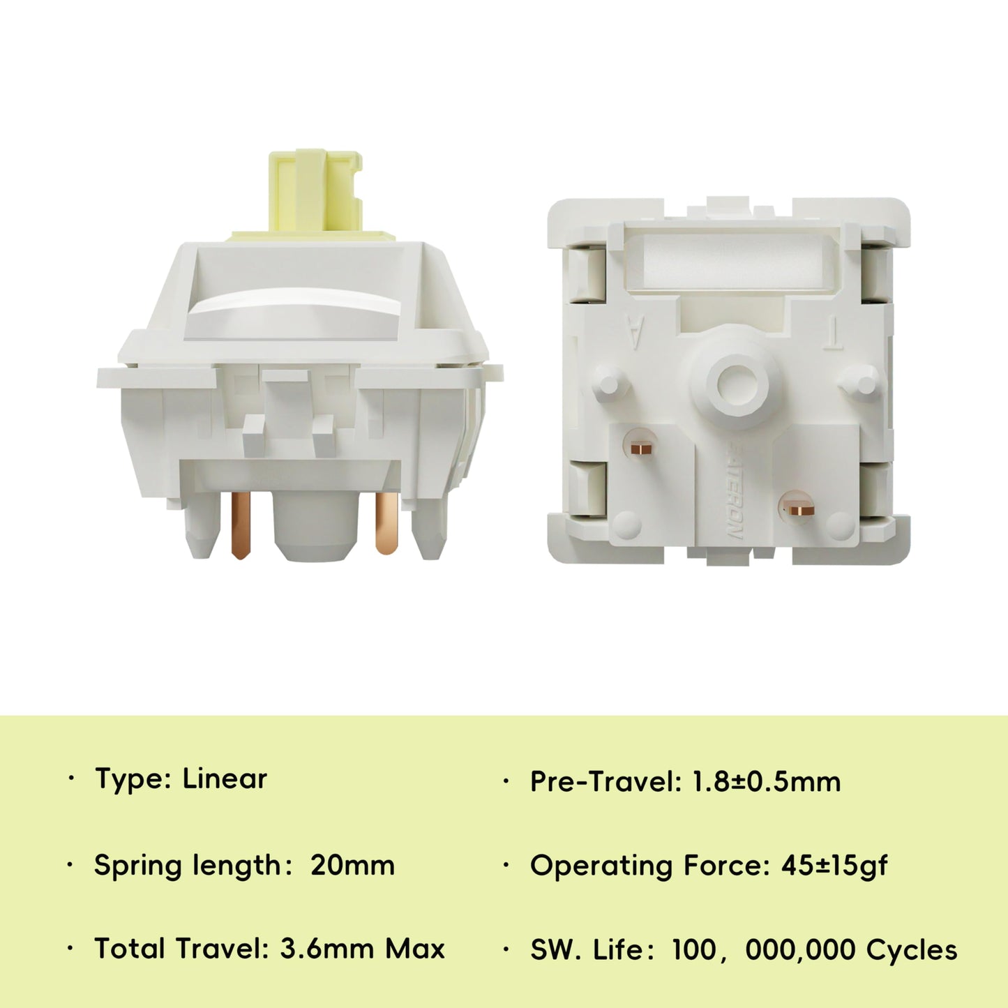 kutethy Gateron Cream Silent Switches