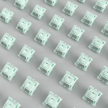 kutethy Gateron Smoothie Keyboard Switches, Linear RGB LED 5 Pin White 22mm Dual-Stage Spring Factory Pre-lubed 40gf Full POM Switches for MX Mechanical Keyboard