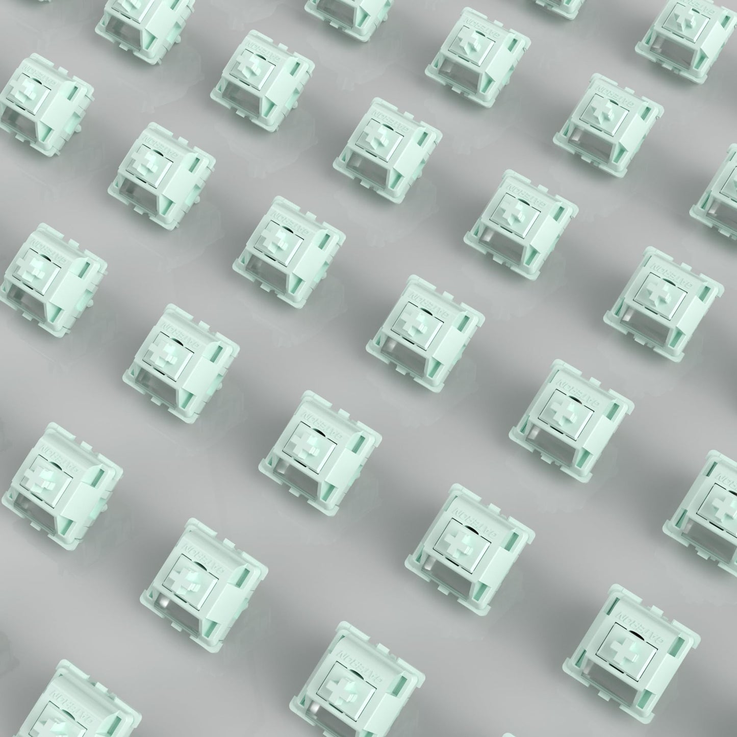 kutethy Gateron Smoothie Keyboard Switches, Linear RGB LED 5 Pin White 22mm Dual-Stage Spring Factory Pre-lubed 40gf Full POM Switches for MX Mechanical Keyboard