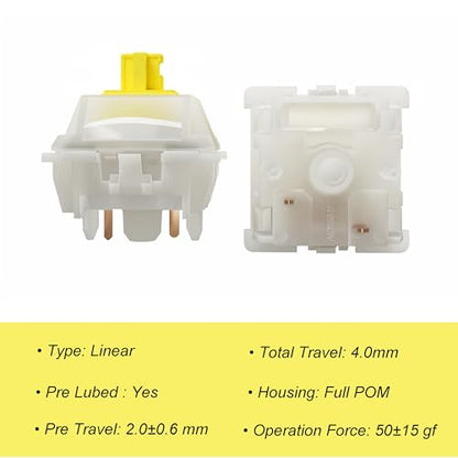 kutethy Gateron Milky Yellow Pro Switches